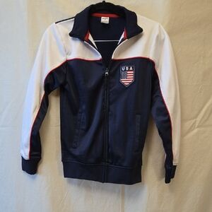 USA Flag Track Jacket Just 4 Kicks YM